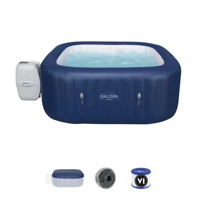 Nuovi prodotti Bestway 6 persone hawaii square airjets tub ti offre un'esperienza simile all'isola!