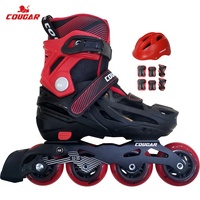 Patins à roulettes réglables pour enfants, patins en ligne pour enfants, chaussures de sport d'extérieur, roues en PU, patinage récréatif