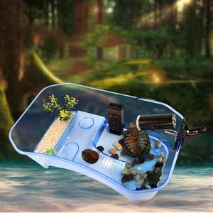 Scatola di alimentazione Vivarium in plastica bianca per rettili e anfibi per la cura della tartaruga tartaruga tartaruga - Product Image 3