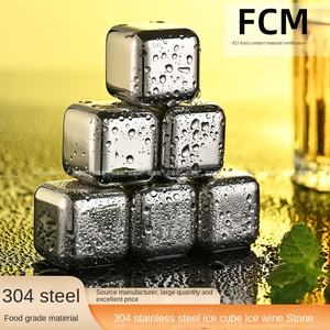 304 acier inoxydable surgelé vin whisky bloc de glace carré pierre à vin glacé pour usage domestique pour <span class=keywords><strong>Amazon</strong></span> Offre Spéciale - Product Image 2