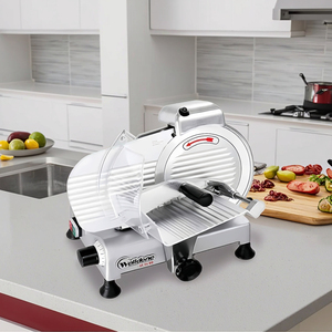 Affettatrice per carne fresca semi-automatica in alluminio 220mm 220V verdure surgelate taglierina per uso domestico e ristorante - Product Image 4