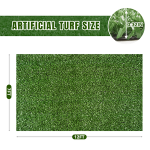 Césped Artificial Ecológico y Duradero de 7*12 Pies, Superficie Antideslizante, Fácil Instalación, Cortable a Medida, para Jardín Exterior - Product Image 6
