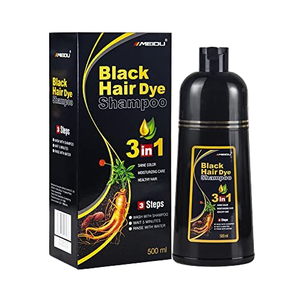 Disponibile, Basso MOQ, Shampoo Colorante per Capelli Nero Magico Rapido 3 in 1 Senza Ammoniaca, Naturale e Permanente, Marca Meidu - Product Image 1