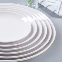 Assiettes de Table Rondes Blanches Modernes en Mélaminé, Logo Personnalisé, Vente en Gros du Fabricant, Nouvelle Collection de Vaisselle de Cuisine pour Restaurant
