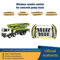 Télécommande radio à joystick proportionnel robuste pour pompe à béton à synthétiseur de radiofréquence numérique pour tour autoportante
