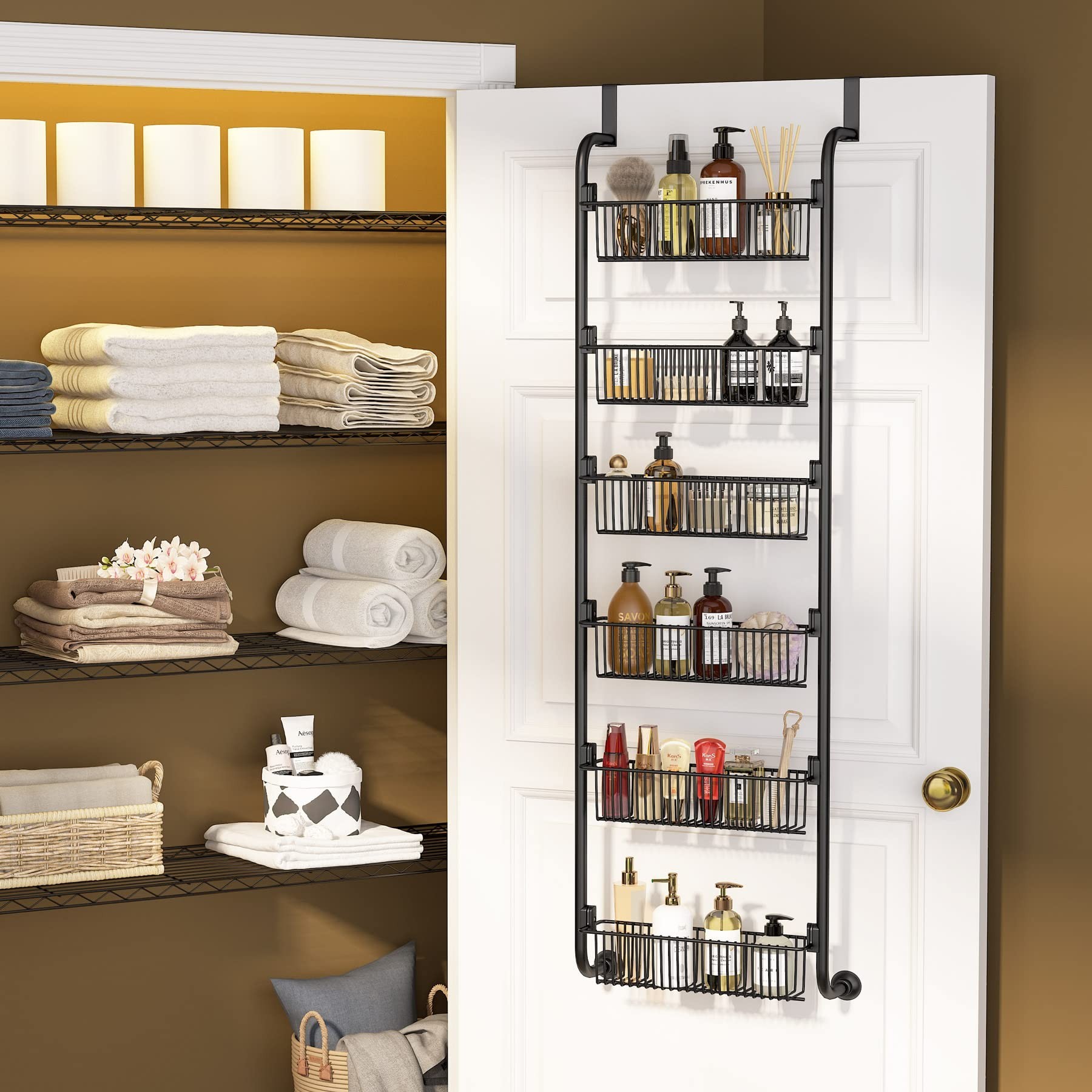 Organizer Da Porta A 6 Ripiani - Grigio Per Bagno, Camera E Cucina - Foto 2