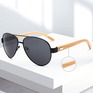 Nouveau <span class=keywords><strong>bambou</strong></span> et bois lunettes grand cadre crème solaire en bois crapaud lunettes femmes lunettes de soleil en gros - Product Image 2