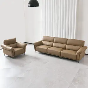 Yilin furniture Modern sofa set genuine leather living room furniture A610