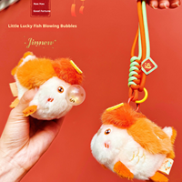 Promotion : Porte-clés Poisson en Peluche Mignon à Presser pour des Bulles, Poisson Koi Porte-Bonheur avec Breloque Lingot d'Or, Pendentif de Sac Kawaii, Cadeau pour Amis