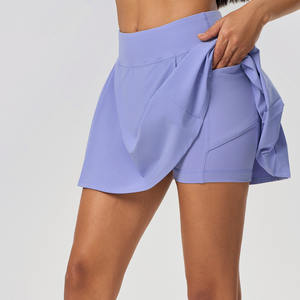 OEM Mit Seiten taschen Damen Falten rock <span class=keywords><strong>2</strong></span> in 1 Sport rock Blends chutz Golf Tennis Wear Cooling Feel Adult Tennis rock - Product Image 3