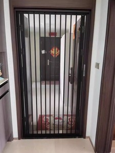 Porte coulissante pliante invisible en maille plissée avec cadre en aluminium moderne personnalisé pour fenêtre de maison, moustiquaire pour porte et fenêtre - Product Image 5