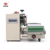 DUOQI FR-770 électrique automatique bandes chauffage d'étanchéité machine, usine prix top qualité en plastique sac bande continue chauffe scellant