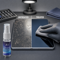 Protecteur d'écran liquide de qualité industrielle A1, nano micro-silice, céramique invisible modifiée, anti-traces de doigts, anti-rayures