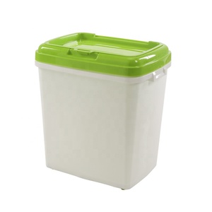 Récipient hermétique <span class=keywords><strong>pour</strong></span> le stockage des aliments <span class=keywords><strong>pour</strong></span> animaux de compagnie avec couvercle rabattable Poubelle en plastique de grande capacité <span class=keywords><strong>pour</strong></span> les aliments secs <span class=keywords><strong>pour</strong></span> chiens et chats - Product Image 2