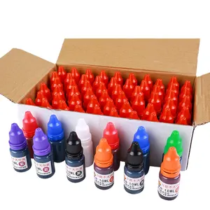 10ml 6ml Clothing Stamp Refill Ink For Kids Stamp Pad Bottle Packing Flash Self Inking Fabric White Flash Stamp Ink