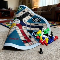 Tapis de jeu de société personnalisable en forme d'extraterrestre, résistant à l'usure et à la saleté, lavable, pour rassemblements multi-joueurs parents-enfants