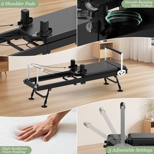 Cama de Pilates Plegable Semi-elevada Comercial para Ejercicios de Core, Equipo de Yoga para el Hogar, Innovador Aparato de Pilates con Torre - Product Image 4
