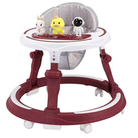 Marche-bébé multifonctionnel avec musique, nouveau design, cadre en plastique et jouet de voiture, roues pivotantes, chaise de marche pour bébé