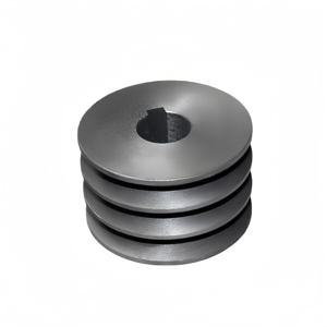 3-Rillen A-Typ Riemenscheibe aus Gusseisen, Dreieckige Riemenscheibe für Getriebemotoren, Spezielle Massive Flachriemenscheibe - Product Image 1