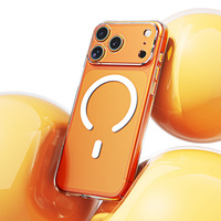 Étui magnétique transparent JOYPORODO C029 en PC pour iPhone 15 16 17 Pro Max, antichoc et ultra-clair