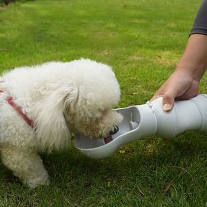 Outdoor Pet Water Dispenser Collapsible Food Grade Silicone Cup <b>Dogs</b> Travel Bag-Friendly <b>Bottle</b> for Pets - Product Image 1
