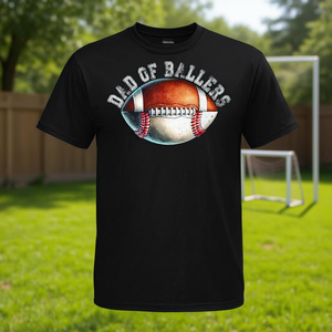 T-shirt da calcio e baseball per papà, regalo per la festa del papà - Product Image 3