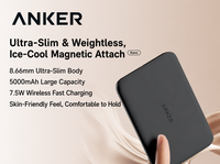 Anker Nano Power Bank 5000mAh Slim A1665, mini batterie externe portable USB-C à charge rapide, format poche, pour iPhone Android