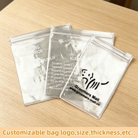 Ziplock TPU t-shirt sac vêtement PVC fermeture éclair poly sacs avec logo vêtements personnalisés givré EVA emballage en plastique sac à fermeture éclair