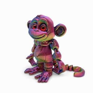 Figura de Mono Articulada Impresa en 3D de Plástico PLA, Juguete Antiestrés con Articulaciones Móviles, Decoración de Escritorio, Regalo de Animal Adorable para Mayores de 7 Años - Product Image 4