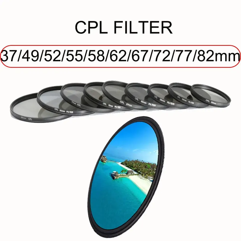 Hot Koop Polariserende Camera Lens Filter Cpl 37/49/52/55/58/62/67/72/77/82Mm Voor Canon Nikon Dslr Camera Lens Camera Accessoires