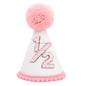 <span class=keywords><strong>1</strong></span>/2 demi-<span class=keywords><strong>anniversaire</strong></span> cône chapeau rose bleu vert chaise bannière demi fête d'<span class=keywords><strong>anniversaire</strong></span> décorations demi gland guirlande - Product Image 3