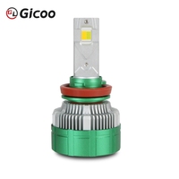 Phare LED GICOO K14P 12V 6000K haute puissance 250W pour Octavia K5, ajustement universel