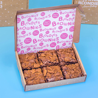 Boîte à gâteaux de boulangerie avec logo personnalisé, boîte à brownies au chocolat assortis de luxe, boîte d'emballage avec séparateur pour pâtisserie