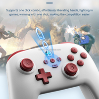 S11 Pengontrol Game Nirkabel Ergonomis Wake up Turbo 6-Axis Gyro Dual Vibration untuk Nintendo Switch Lite OLED PC Steam Android