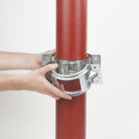 Colliers de serrage mâles en acier au carbone galvanisé argenté avec joint à courroie dentée, marque TJTC, taille 1,5"-10"