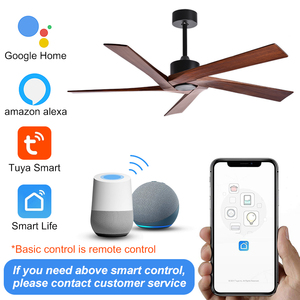 Quạt trần C046 52 inch có điều khiển từ xa, bộ đèn kim loại, dùng được cho ngoài trời và trong nhà, nguồn điện - Product Image 6