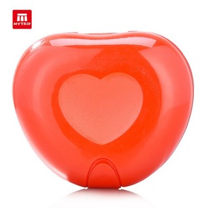 Mytrip Heart Shaped Soap <b>Box</b> Pink Plastic With Lid Portable Travel Soap Dish - Product Image 3