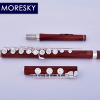 MORESKY Redwood Flute 17 Open Hole Silver Plated E Key Rosewood Mopane Professional C Tone C Major MFL-202(OEM)