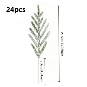 13,98 pouces <span class=keywords><strong>de</strong></span> verdure réaliste en pin Norfolk artificiel teinté, avec branches <span class=keywords><strong>de</strong></span> pin recouvertes <span class=keywords><strong>de</strong></span> neige artificielle, idéal pour un hiver luxuriant - Product Image 2