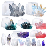 Moule de construction DIY Delight pour gouttes de colle, 11 colonnes de pierres en cristal, en silicone liquide souple, facile à démouler