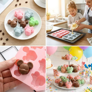 OKSILICONE, herramientas divertidas y bonitas para hornear, antiadherentes, reutilizables para hacer gelatina, caramelos <span class=keywords><strong>de</strong></span> goma, moldes <span class=keywords><strong>de</strong></span> silicona para pasteles - Product Image 2