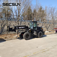 SECSUN 1.5 tonnes 2 tonnes 2.5 tonnes 3 tonnes mini chargeuse sur pneus télescope diesel chargeur télescopique avec fourche en option