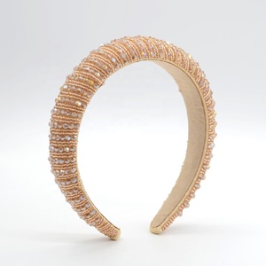 Wholesale Hair Accessories Luxury Diamond Hairband <strong>Beads</strong> Baroque Bling Crystal Rhinestone <strong>Headband</strong> for Women Girls - Product Image 4