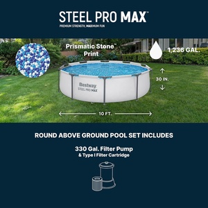 <span class=keywords><strong>Piscina</strong></span> Redonda <span class=keywords><strong>de</strong></span> Metal <span class=keywords><strong>para</strong></span> Exterior Steel Pro MAX <span class=keywords><strong>de</strong></span> 10' x 30'', con <span class=keywords><strong>Filtro</strong></span> <span class=keywords><strong>de</strong></span> <span class=keywords><strong>Cartucho</strong></span> <span class=keywords><strong>Tipo</strong></span> I, Color Gris - Product Image 3