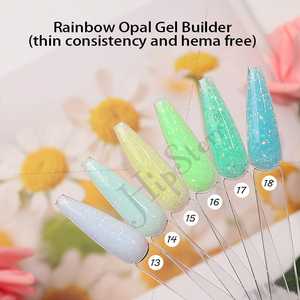 TPO & Hema Free Rainbow Glitter Gel Builder Purple <b>Sequin</b> Nail Extension Gel 1000ml Opal Glitter Nails Building Gel Hard OEM ODM - Product Image 3