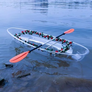 Kayaks en PC transparent certifiés CE, kayaks transparents de haute qualité, canoë transparent pour deux personnes, bateau transparent - Product Image 5