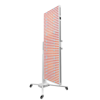 Panneau de luminothérapie rouge réglable à 360° avec télécommande, support électrique réglable en hauteur, LED pour thérapie corporelle complète horizontale