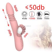 Neuer Teleskopischer Kaninchen-Dildo Vibrator 7-Gang USB Aufladbar Wasserdicht Befeuchtet Saugnapf Klitorale Stimulation für Frauen
