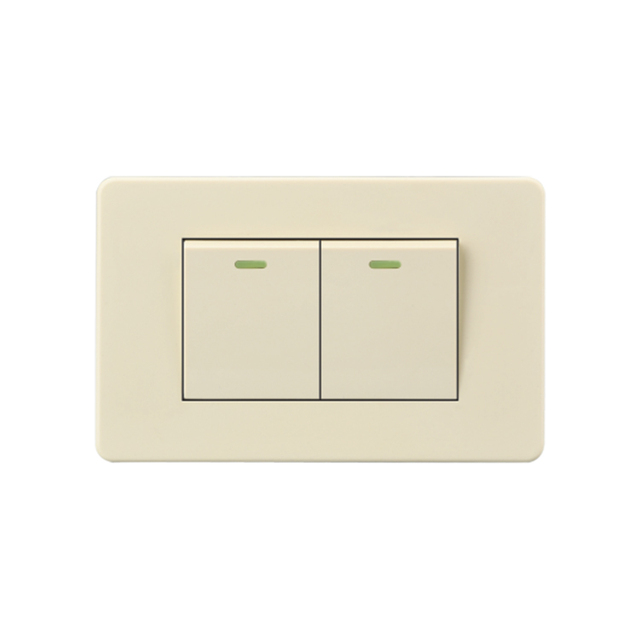 Smart Home American Standard 2 Gang 1 Way Switch 10a Modern Light Electric Wall Switches for Home
