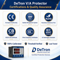 Protecteur de tension triphasé CA réglable CE 4P 63A/100A avec écran LCD, protection contre les surtensions/sous-tensions 5kVA pour centre de données